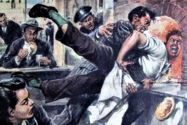 Dal pizzaiolo nel forno alla fuga dei bisonti: � la Bari illustrata sulla Domenica del Corriere